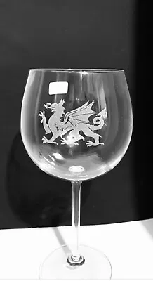 Buy Welsh Dragon Engraved Dartington Crystal Gin Glass Laser Engraved • 14.45£