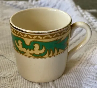 Buy Vintage Woods Ivoryware Coffee Cup Rare Design Cream, Green, Beige And Gold • 1£