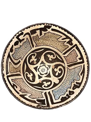 Buy Antique Islamic Nishapur Crackled Pottery Bowl Replica Geometric Design Arabic • 240.74£