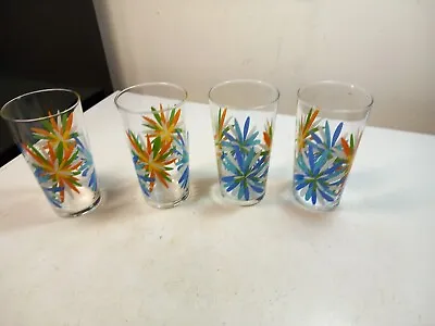 Buy Four Vintage Retro 70s Drinking Glasses/tumblers Good Condition • 12£