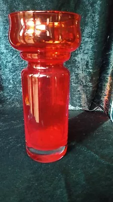 Buy Tulppaani Red Glass Vase C1971 • 35£