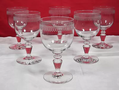 Buy 6 Glasses Water Crystal Baccarat Period Art-Déco 1920 - 2 Sets Available • 150.06£