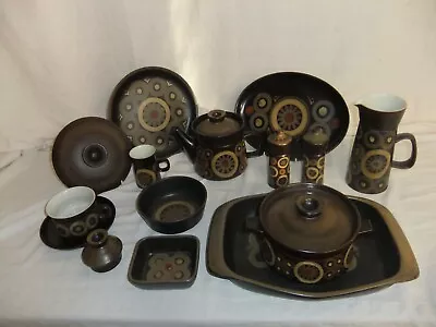 Buy C4 Pottery Denby - Arabesque - Dark Brown Vintage Retro Unusual Tableware - 3B4A • 5.99£