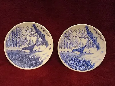 Buy Porsgrund Norway Fauna Norvegica Water Ouzel Plates One Signed By Series Artist • 9.99£
