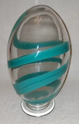 Buy Swedish Art Glass BjÖrn Ronnquist Abstract ‘karisma’ Egg Sculpture With Stand ! • 32.99£