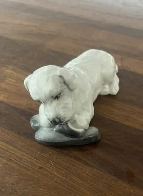 Buy Vintage Bra Jaime China England H-Painted Porcelain Figurine Dog W/ Shoe Statue • 55£