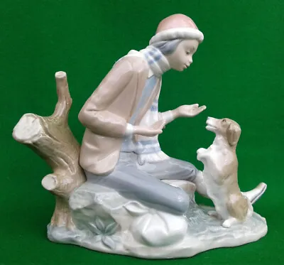 Buy Lladro / Nao - Lesson For The Dog (boy With Dog) - 140. • 39.99£