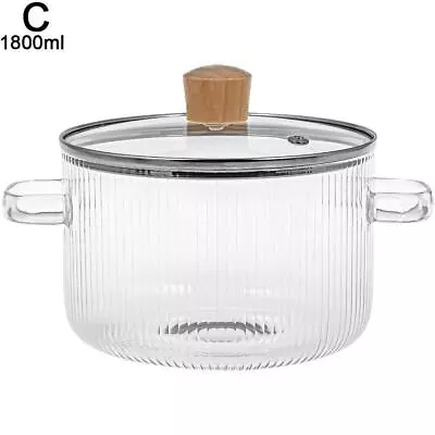 Buy Glass Stew Cooker Heat Resistant Soup Pot Glass Cooking Transparent Stew J5L3 • 12.28£