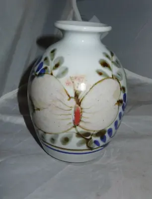 Buy Highland Stoneware Scotland Handpainted Decorative Vase Flowers Butterfly • 44.99£