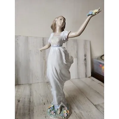 Buy Lladro 6649 Allegory Of Youth Girl Flowers Dancing Jumping Figurine Statue • 734.24£