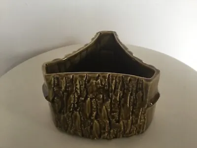 Buy Vintage Midcentury Ceramic Arthur Wood Triangular Bowl Bark Effect • 9£
