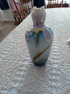 Buy Franz Porcelain Sculpted Iris 9-1/2  Vase • 123.72£