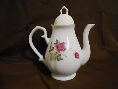 Buy ✨✨’Fine China Porcelain Made In China Signed Teapot Gold Trims And Pink Rose • 28.81£