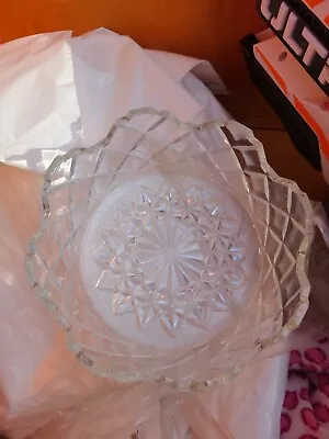 Buy Vintage Cut Glass Crystal Fruit Bowl • 30£