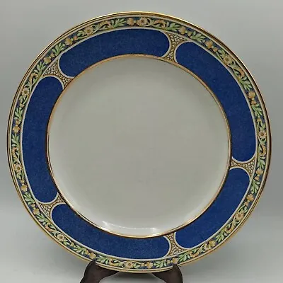 Buy 5 X VINTAGE BOOTHS SILICON CHINA  SMALL DINNER PLATES Floral, Gilt, Blue 24.5cm  • 7.50£