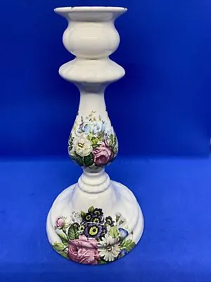 Buy Floral Roses Porcelain Candlestick Tall Pink James Kent Staffs • 6.99£