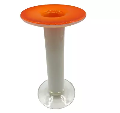 Buy Empoli Cased Orange White MCM Art Glass Vase Danish Modern Scandinavian READ • 15.12£