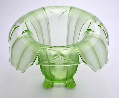 Buy Art Deco Sowerby Green Glass, Petal Lily Posy Vase • 35£