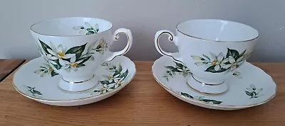 Buy Tuscan China Bridal Flower Orange Blossom Coffee Cup & Saucer  ×2 • 15£
