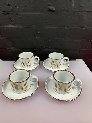 Buy 4 X Midwinter Stonehenge Wild Oats Teacups And Saucers Set • 16.99£