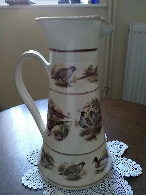 Buy Yorkshire Moorlands Pottery Jug With Bird Decoration Used • 15£