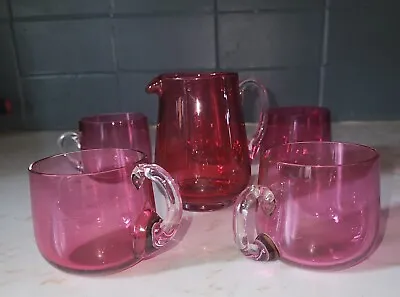 Buy Antique Victorian Ruby / Cranberry Glass Tea Set. • 40£