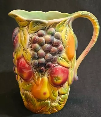 Buy A Vintage Mid 20thC Sylvac Pottery Jug Moulded With Fruit • 21.99£