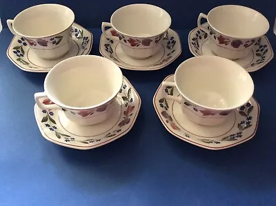 Buy 5x Adams Old Colonial Breakfast Cups  And Saucers • 24.99£