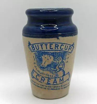 Buy Buttercup Cream Pot Antique Stoneware Blue Pictorial Transfer 4.5  • 14.99£