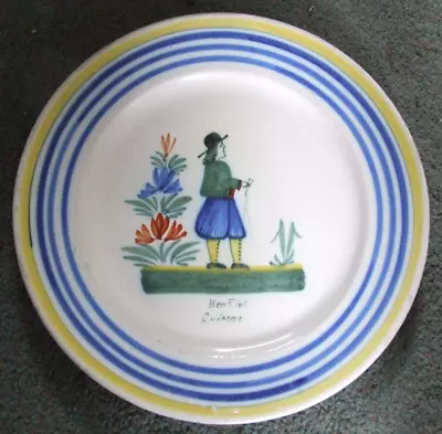 Buy Antique Hr Quimper Folk Art Plate • 3£
