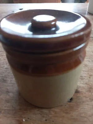 Buy VINTAGE  Stoneware Storage Spice Jar 4  High With Lid • 3£