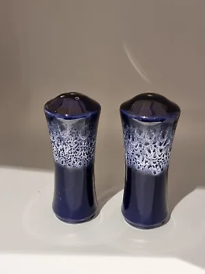 Buy 🌟Vintage Kernewek Cornwall Blue Pottery Tall Salt & Pepper Shaker Pots 10cm 🌟 • 10.25£