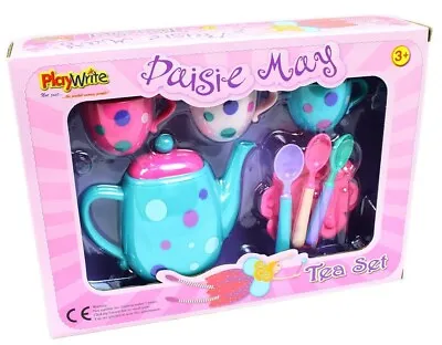 Buy Playwrite Daisie May Spotty Tea Set 604-308 - Children Drinking Play Act Dolls • 7.83£