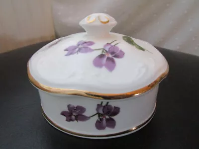 Buy Hammersley Victorian Violets Oval Lidded Trinket Box • 4.99£
