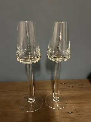 Buy 2 Edinburgh Crystal  Tectonic  Wine Glasses 29 Cms Tall Nicola Schellander VGC • 29.99£