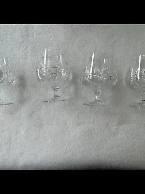 Buy Bohemian Crystal Glass 4 Brandy Glasses • 17.99£