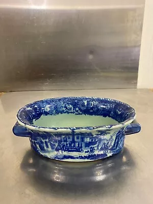 Buy Vintage Victoria Ware Ironware Oval Planter Tureen Jardiniere Bowl Blue & White • 72.39£