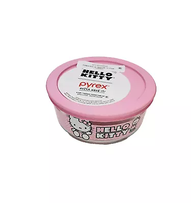 Buy Hello Kitty 4-Cup Pyrex Pastel Glass Storage Bowl With Pink Plastic Lid New • 14.41£