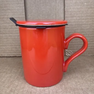 Buy Arthur Wood Tea Cup & Lid Mug With Tea Strainer Chatsford England Red New • 18£