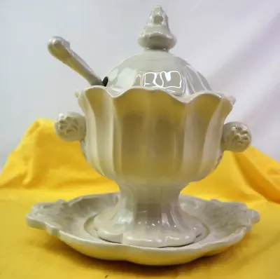 Buy Vintage RED CLIFF White Ironstone  VICTORIAN  3 Piece Soup Tureen • 82.99£