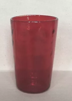 Buy WHITEFRIARS Ruby Red Glass Vase In Excellent Condition. 6” High 3.75” Diameter • 19.99£