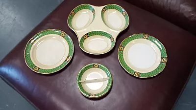 Buy Art Deco Booths Silicon China Mixed 4 Piece Serving & Side Plate Set • 25£