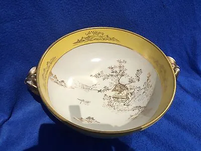 Buy Antique Early 20th Century Japanese Noritake Porcelain Bowl Ram Shape Handles • 48£