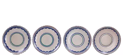 Buy Poole Pottery Plates Transitional Period Four Plates Circa 1930 • 40£