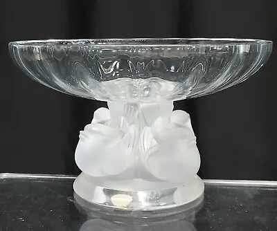 Buy Lalique Crystal Coupe Nogent Compote Bowl With 4 Sparrow Birds Base • 279.76£