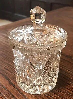 Buy Beautiful Cut Crystal Glass Preserve Jar And Lid • 12.50£