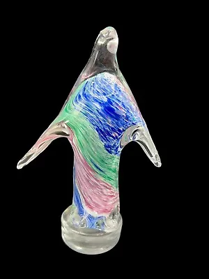 Buy Hand Blown Murano Style Art Glass Penguine Figurine • 19.28£