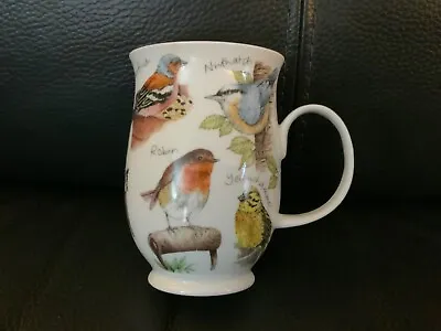 Buy Dunoon Birdlife Fine Bone China Mug Jane Fern Robin Dunnock Sparrow Thrush Owl • 14.99£