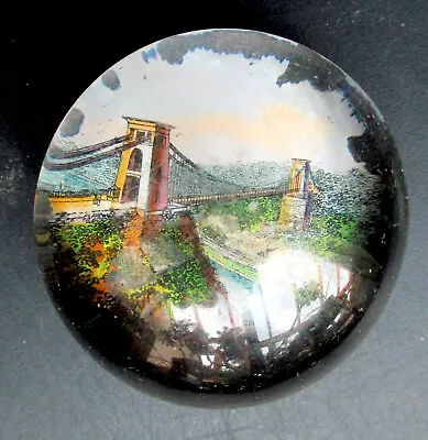 Buy Antique Victorian Glass Paperweight Of Clifton Suspension Bridge 2.1/2 Inches • 3£