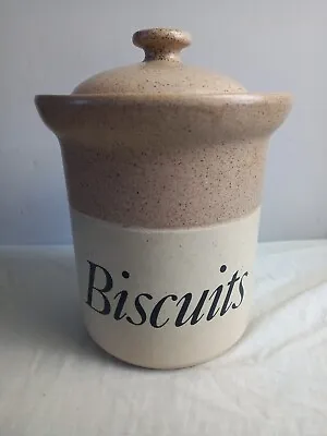 Buy Stoneware Biscuits Barrel Brailsford Pottery Farmhouse Style Rustic • 13.99£